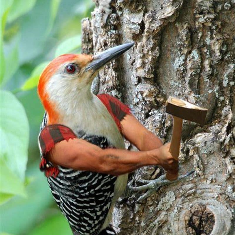 Do any other birds peck wood?