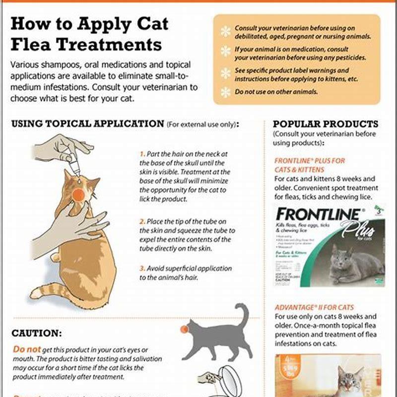 How do I apply flea treatment on my cat?