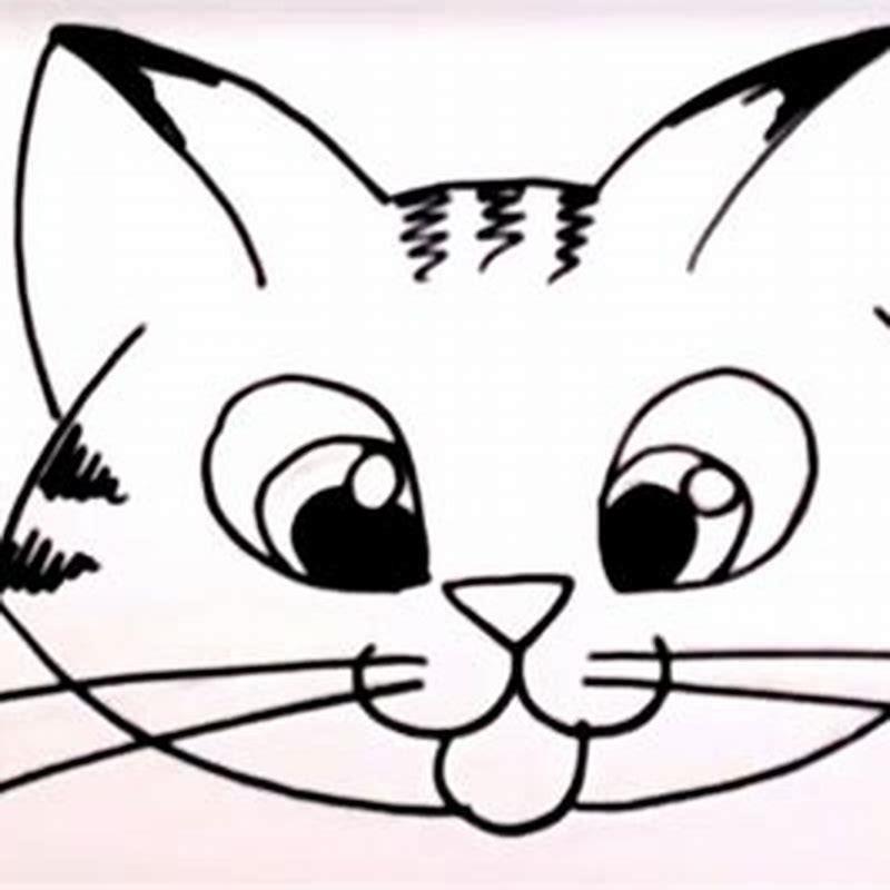 How do you draw a kitten face?