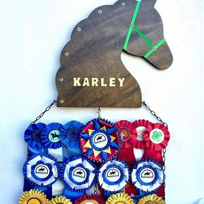 How do you hang a rosette ribbon?