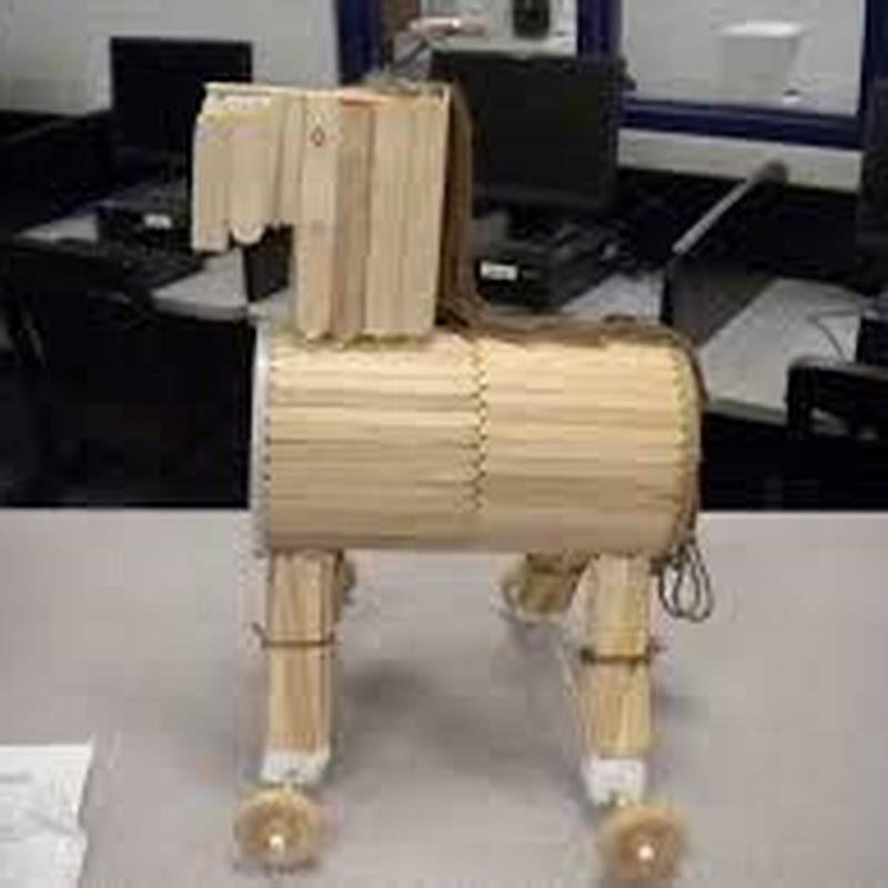 How do you make a Trojan Horse out of clay?