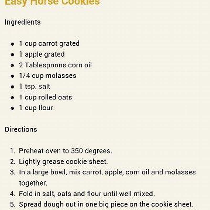 How do you make horse treats?