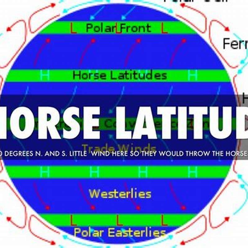 What are the horse latitudes called by that name?