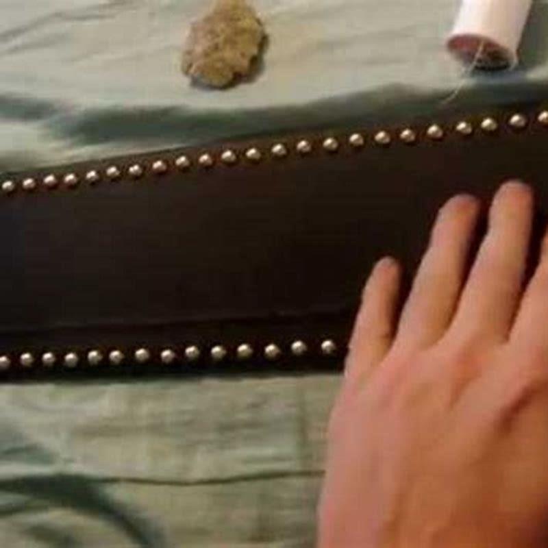 How do you attach beaded strip to leather?