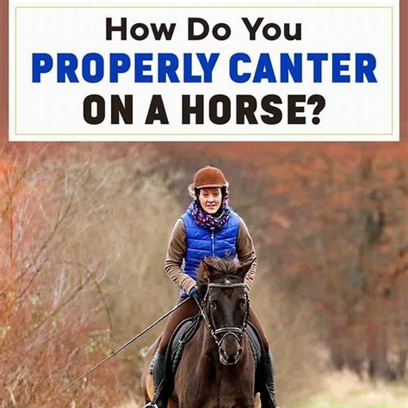 How do you properly canter a horse?