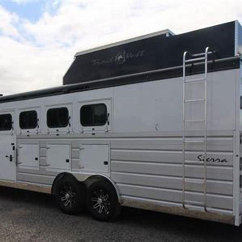 How tall is a horse trailer with hay pod?