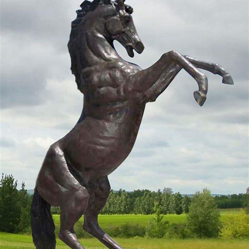 How tall is a rearing horse?